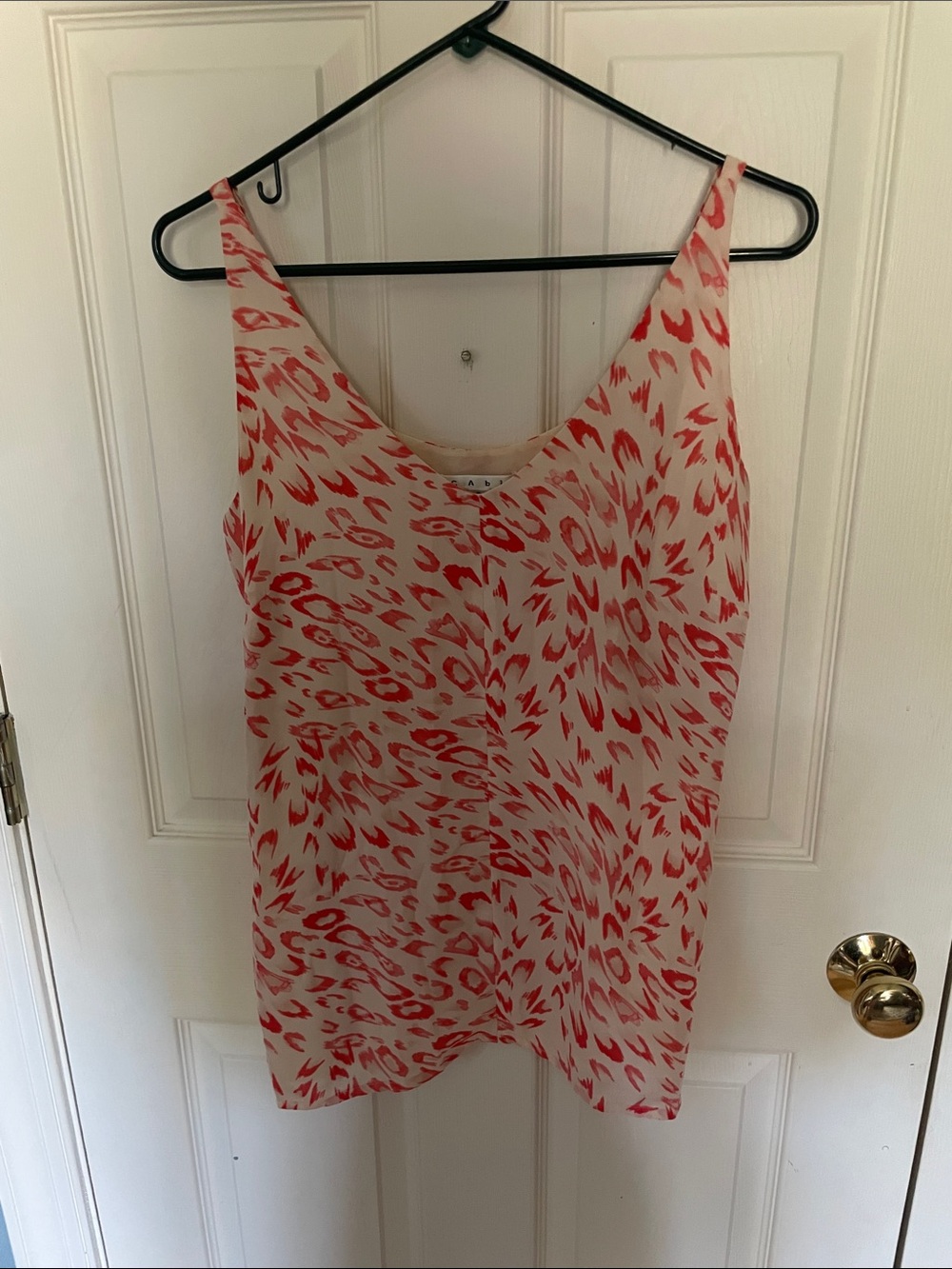 cAbi Sleeveless Tank Top with Coral Abstract Print small